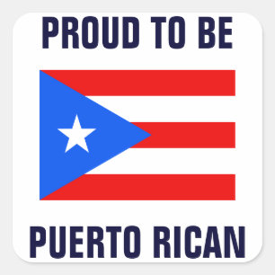 Proud to Be Puerto Rican Square Sticker