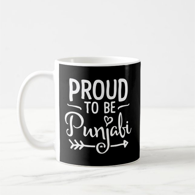 Proud To Be Punjabi Indian Punjab Coffee Mug (Left)
