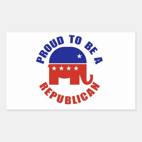 Proud to be Republican Rectangular Sticker