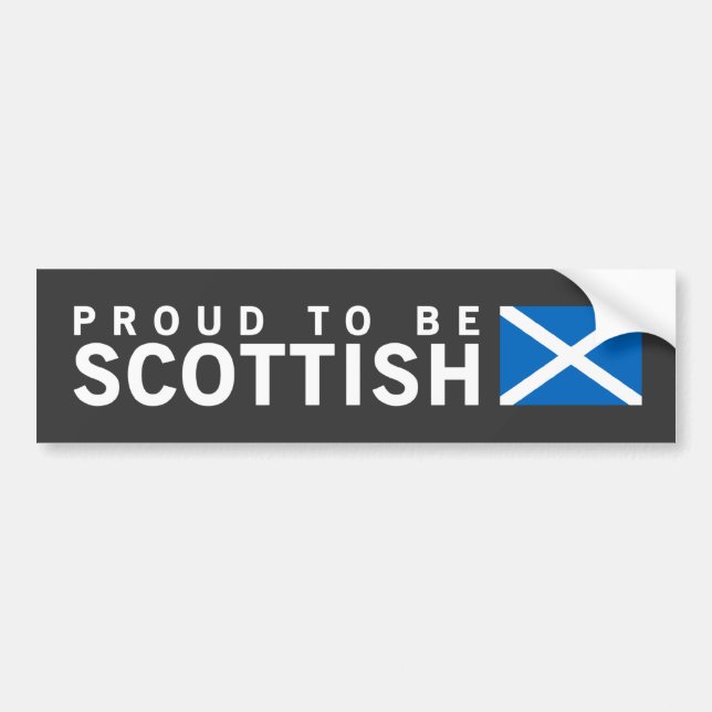 Proud to Be Scottish Design Bumper Sticker (Front)