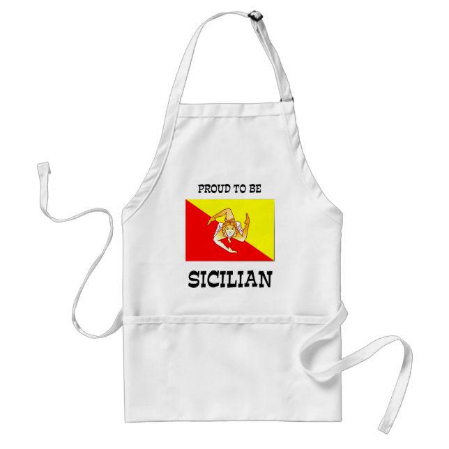 Proud to be Sicilian Adult Apron (Front)