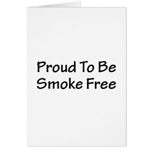 Proud to be smoke free (Front)