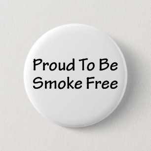 Proud to be smoke free button