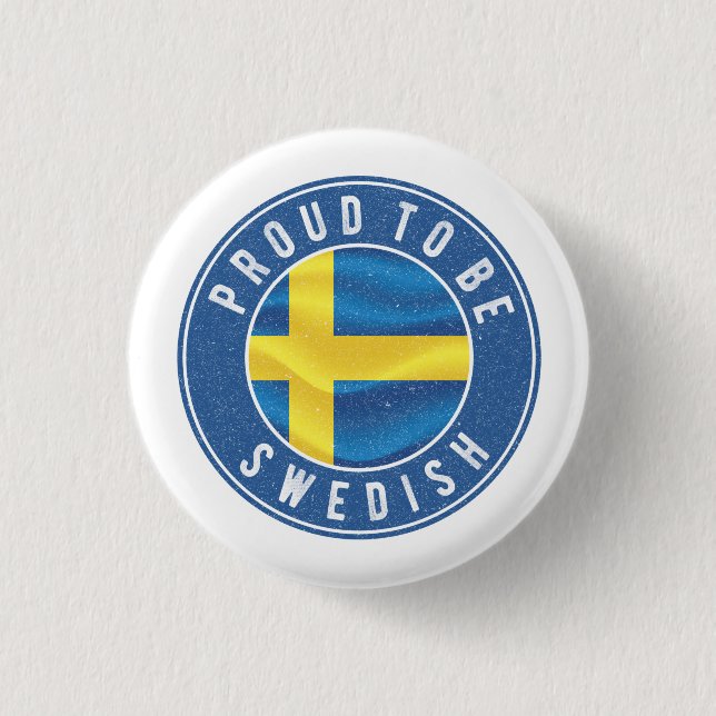 Proud to be swedish Flag T-Shirt Trucker Hat Button (Front)