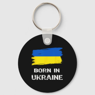 Proud To Be Ukrainian Born In Ukraine Keychain