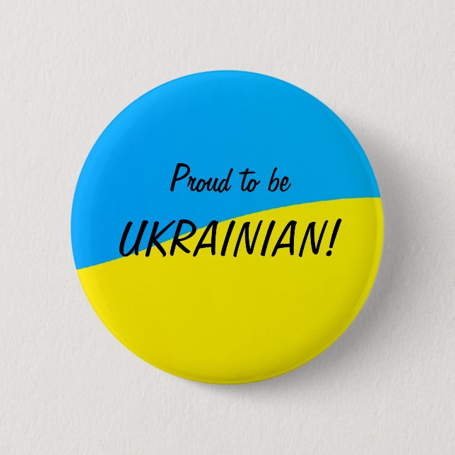 Proud to be Ukrainian Button (Front)
