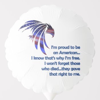 Proud To Be Veterans Day Balloon by ZazzleHolidays at Zazzle