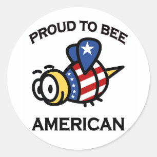 Proud to Bee American stickers