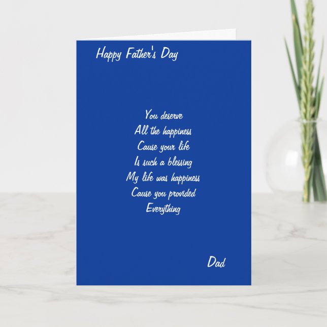 Proud to call you dad card (Front)