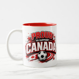 PROUD TO SUPP CANADA Soccer Fan Mug Canadian