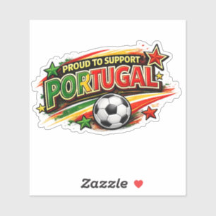 PROUD TO SUPPORT PORTUGAL Portuguese Pride Foot Sticker