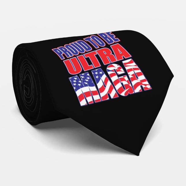 Proud to support President Trump Neck Tie (Rolled)