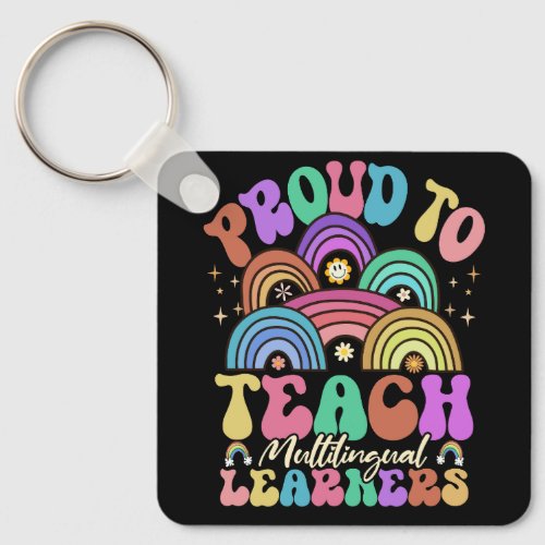 Proud To Teach Multilingual Learners Maestra Spani Keychain