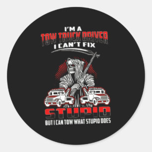 Proud Tow Truck Driver Classic Round Sticker