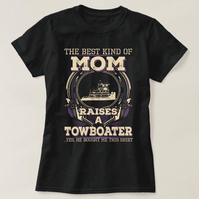 Proud Towboater's Mom T-Shirt (Design Front)