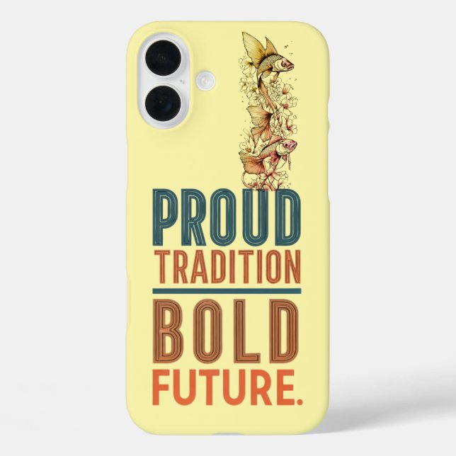 Proud Tradition, Bold Future Fish Border Design -  Case-Mate iPhone Case (Back)