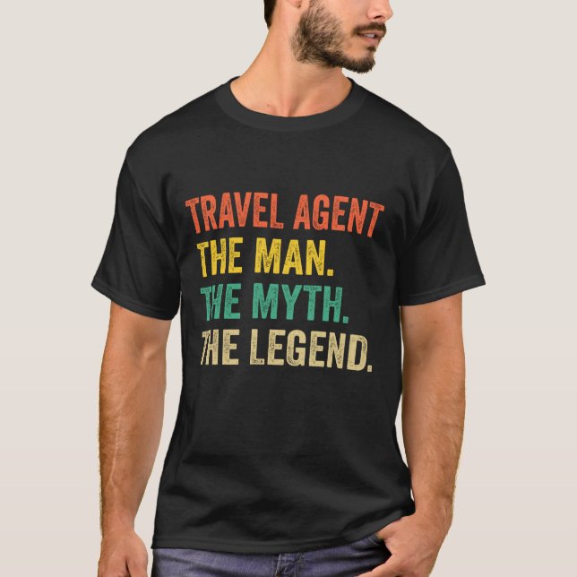 Proud travel agent , Funny travel agent Fathers Da T-Shirt (Front)