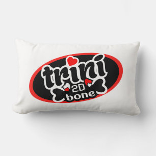Proud Trini 2D Bone Funny Trinidadian Saying Lumbar Pillow