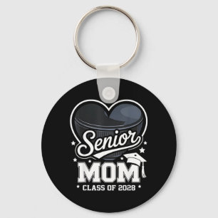 Proud Two Tittles Mom And Hockey Player Mothers Keychain