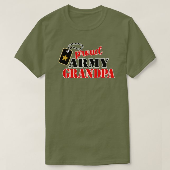Proud U.S. Army Grandpa T-Shirt (Design Front)