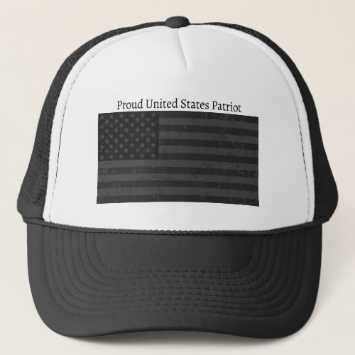 Proud U S Patriot American Flag Trucker Hat