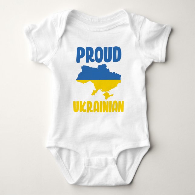 Proud Ukrainian Baby Bodysuit (Front)