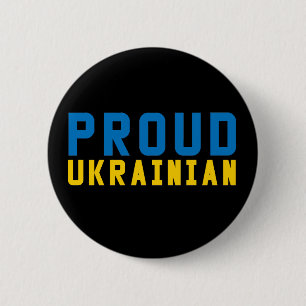 Proud Ukrainian Button