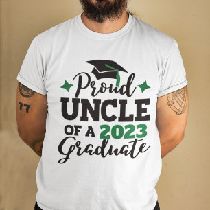 Proud Uncle 2022 graduate black green tassel T-Shirt