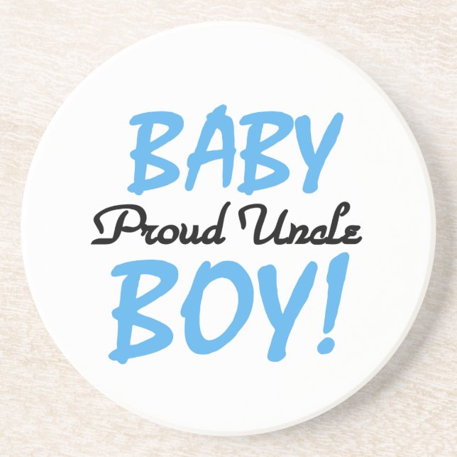 Proud Uncle Baby Boy Gifts Drink Coaster (Front)