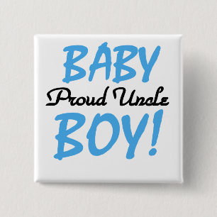 Proud Uncle Baby Boy T-shirts and Gifts Button