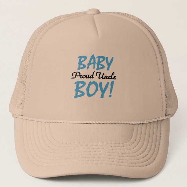 Proud Uncle Baby Boy T-shirts and Gifts Trucker Hat (Front)