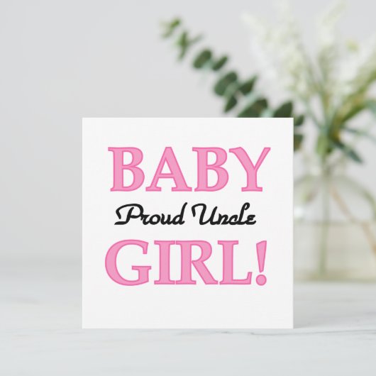 Proud Uncle Baby Girl Gifts (Standing Front)