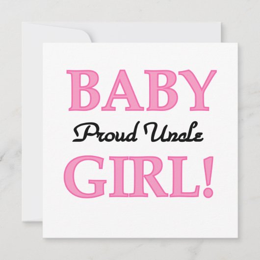 Proud Uncle Baby Girl Gifts (Front)