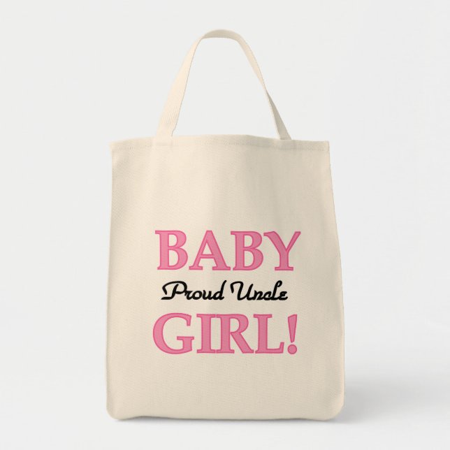 Proud Uncle Baby Girl Tshirts and Gifts Tote Bag (Front)