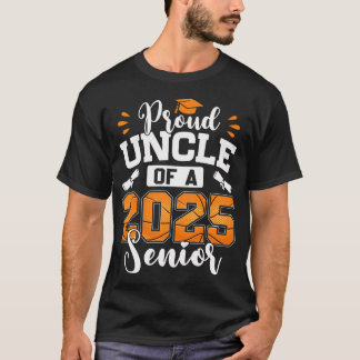 Proud Uncle Of A 2025 Senior Basketball Graduation T-Shirt