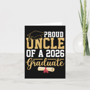 Proud Uncle Of A 2026 Graduate Senior Cl Of 2026 G Card