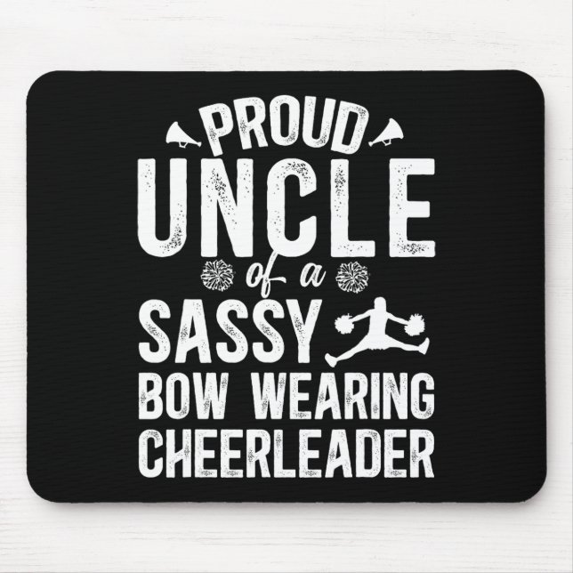 Proud Uncle Of A Cheerleader Uncle Cheer Uncle _1  Mouse Pad (Front)