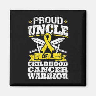 Proud Uncle Of A Childhood Cancer Warrior Awarenes Magnet