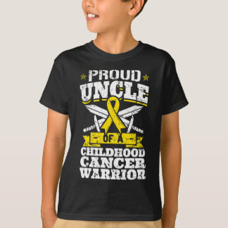 Proud Uncle Of A Childhood Cancer Warrior Awarenes T-Shirt