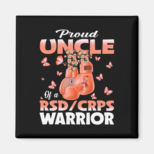 Proud Uncle Of A Rsd Crps Warrior Awareness Boxing Magnet (Front)