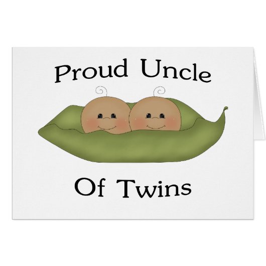 Proud Uncle Of Twins Cards (Front Horizontal)