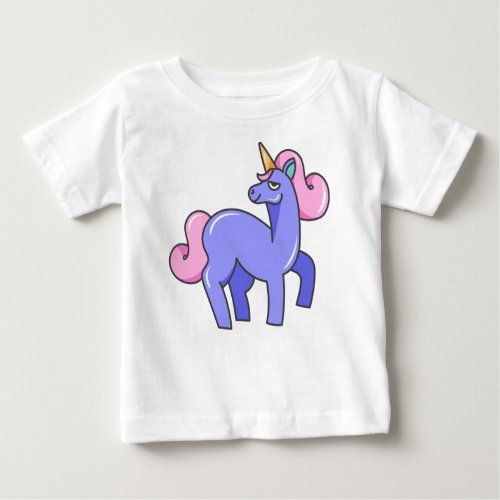 Proud unicorn cartoon baby T_Shirt