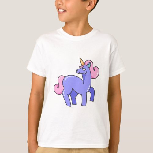 Proud Unicorn Cartoon T_Shirt