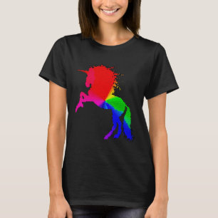 Proud Unicorn of Colorful Stain Glass Design, ZKOA T-Shirt
