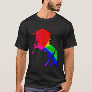 Proud Unicorn of Colorful Stain Glass Design, ZKOA T-Shirt