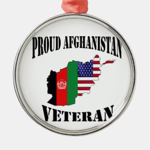 Proud US Afghanistan Veteran Metal Ornament