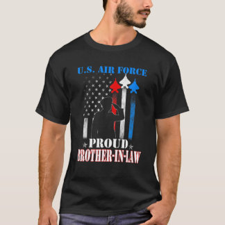 Proud US Air Force Brother-In-Law Flag Patriotic M T-Shirt