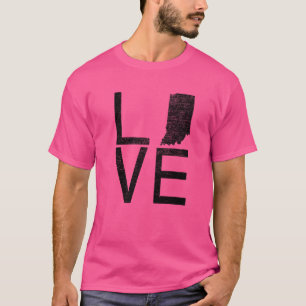 Proud Usa Fan State Indiana Love Map Indiana T-Shirt