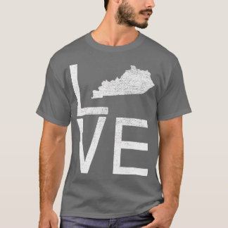Proud USA Fan State  Kentucky LOVE Map Kentucky  T-Shirt