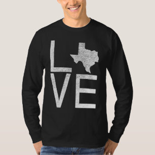 Proud Usa Fan State Texas Love Map Texas T-Shirt